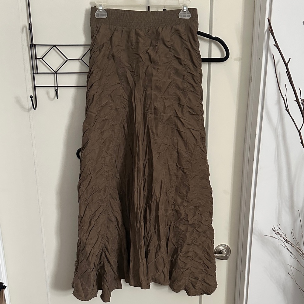Elegant Brown Maxi Skirt Size 2